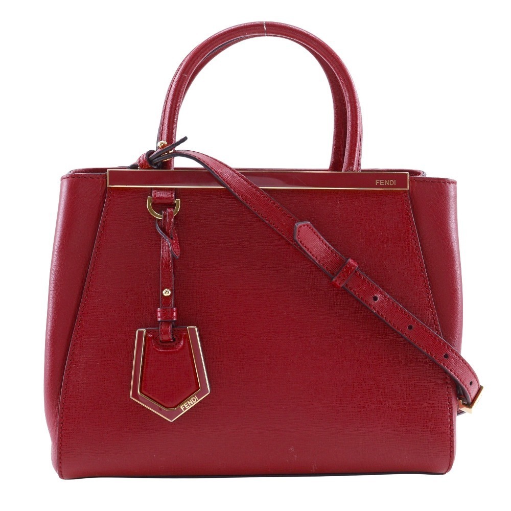 Fendi to Jules handbag shoulder bag leather red crossbody snap closure